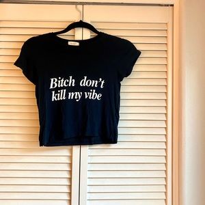 Brandy Melville Black and white tee